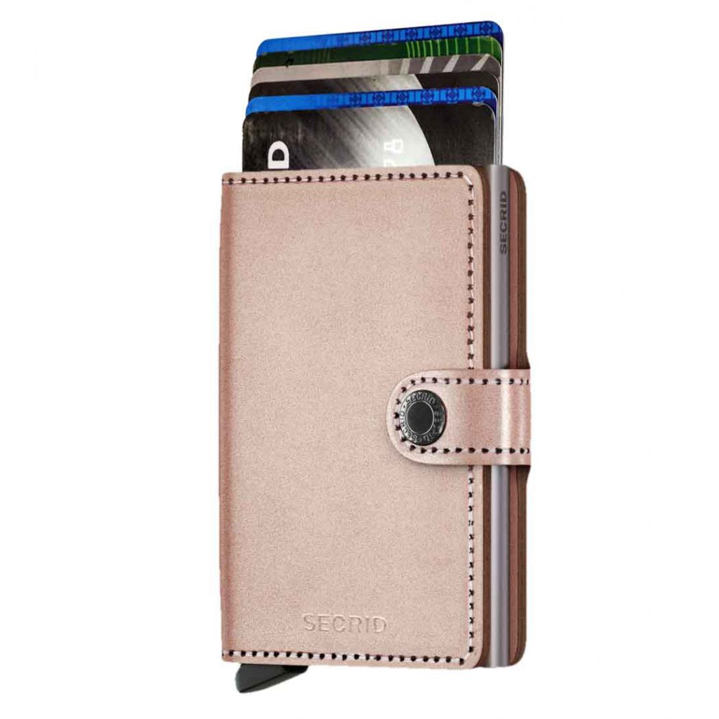 De eigenaar beoefenaar radicaal Secrid mini wallet leer metallic rosé - SECRID - product code- 8718215285519